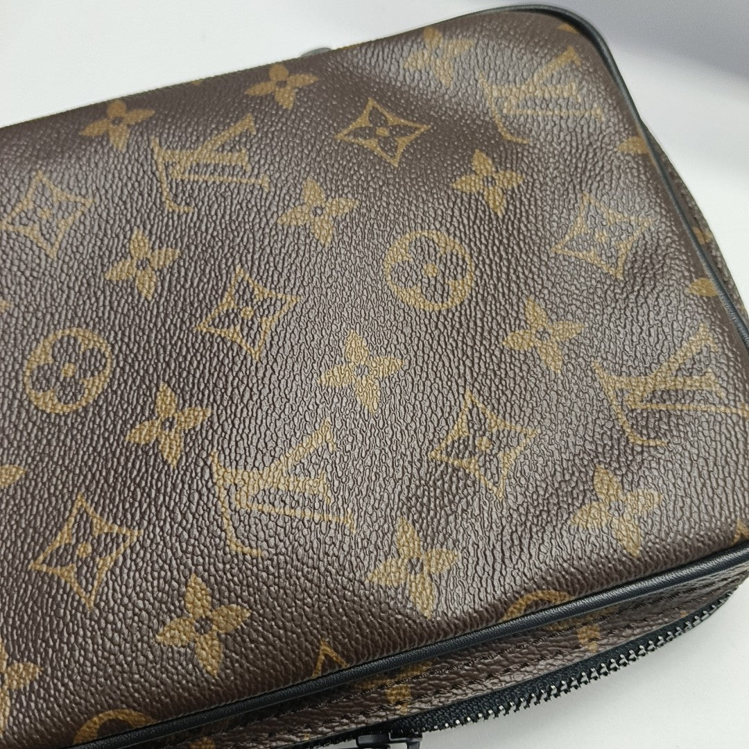 UTILITY SIDE Monogram Coated Canvas Brown