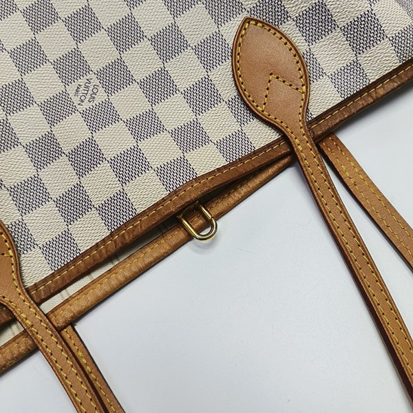 NEVERFULL MM Damier Azur Coated Canvas Beige