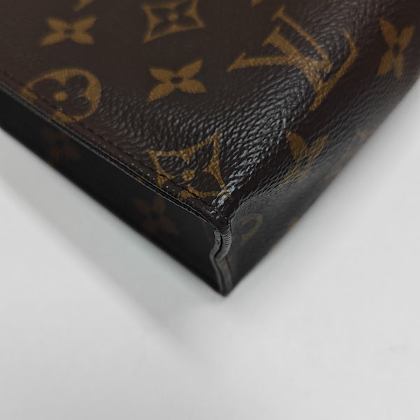 TOILET POCKET 26 Monogram Coated Canvas Brown