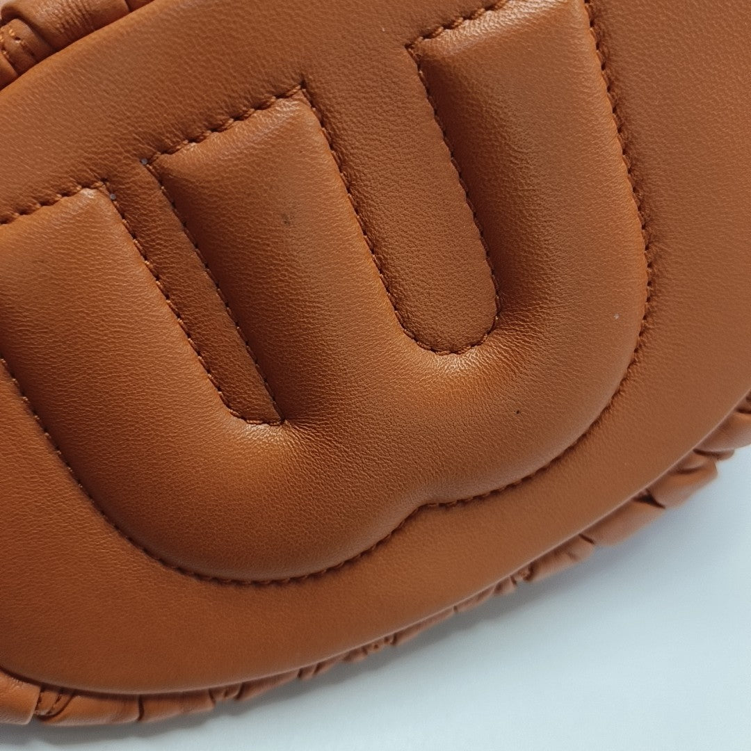 Matelassé Quilted Lambskin Orange