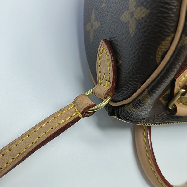 SPEEDY Nano Monogram Coated Canvas Brown