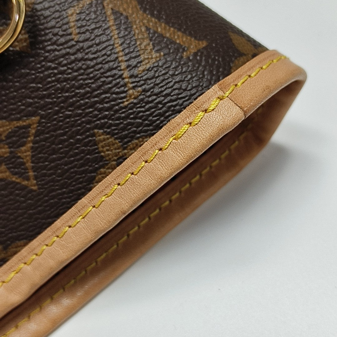 NEVERFULL MM Monogram Coated Canvas Brown