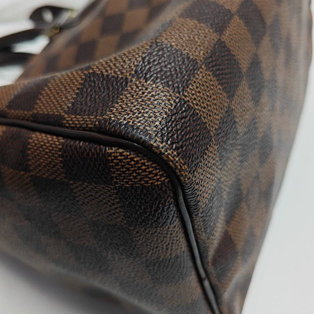 SPEEDY 25 Damier Ebene Coated Canvas Brown
