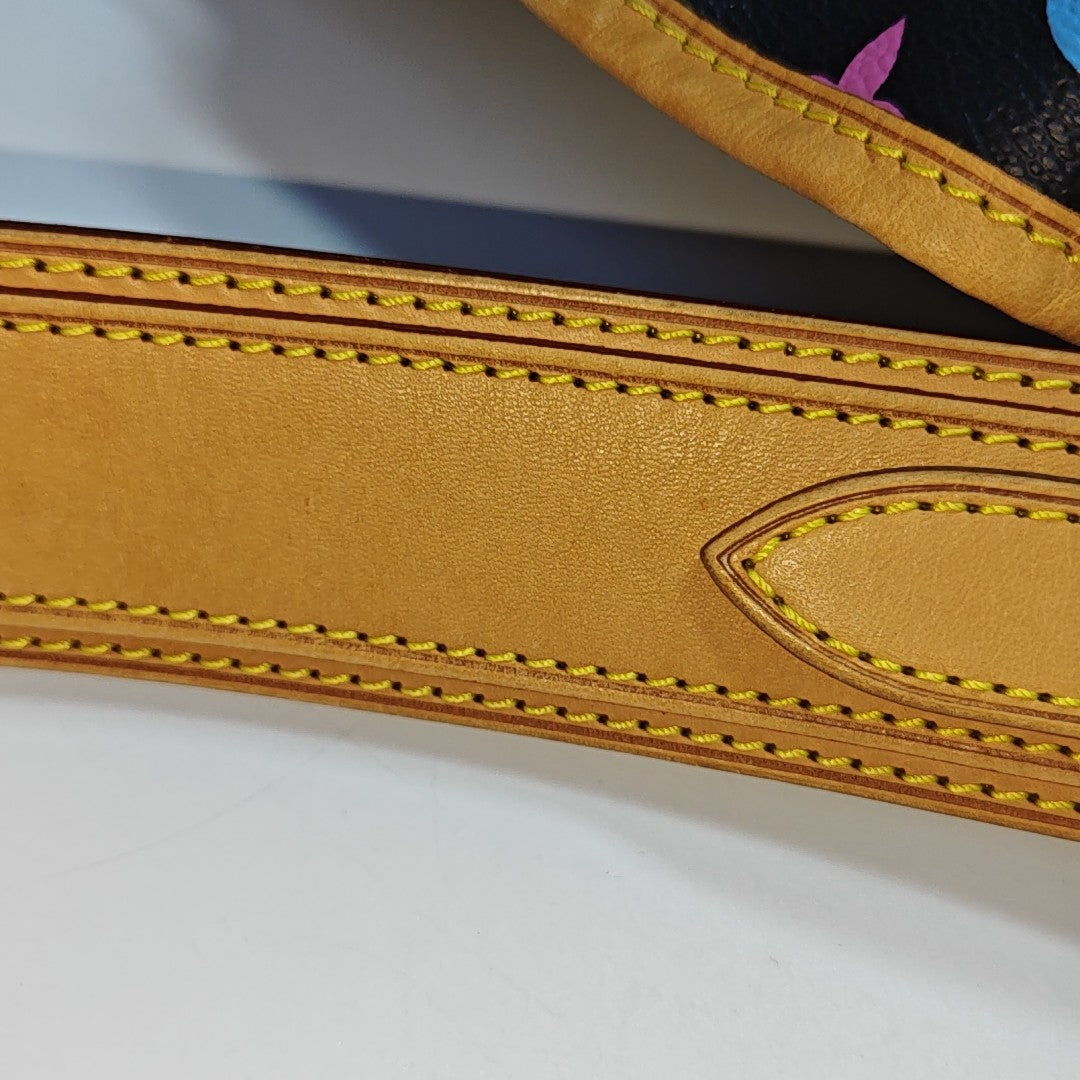 NÉONOÉ MM Monogram Coated Canvas Black