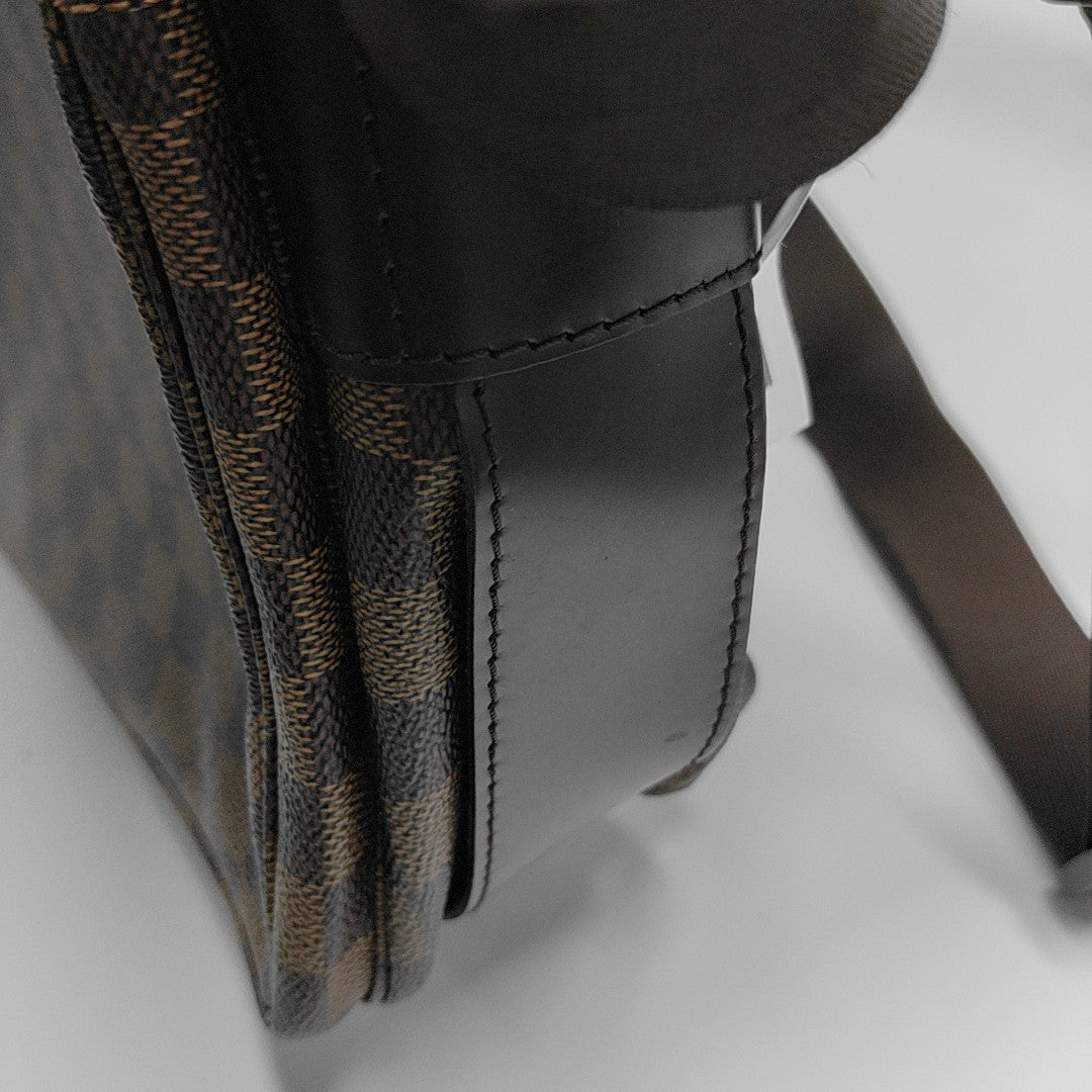 NAVIGLIO Damier Ebene Coated Canvas Brown