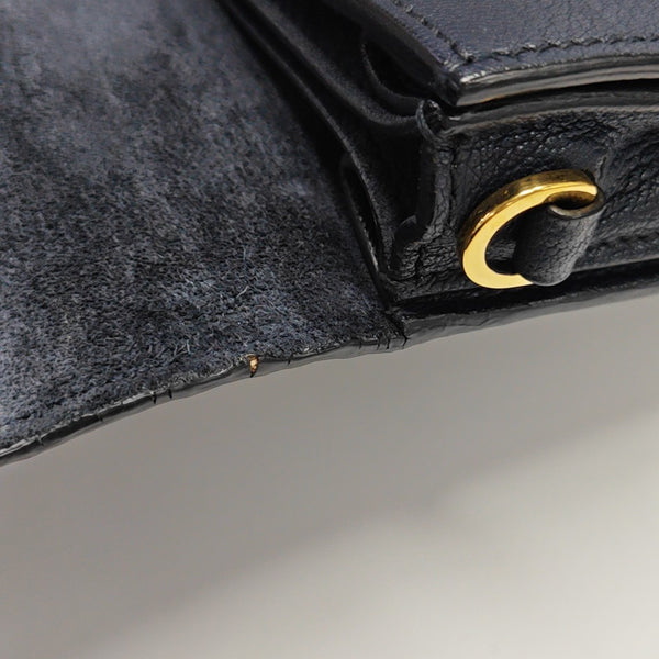 Calfskin Top Handle Bag Blue