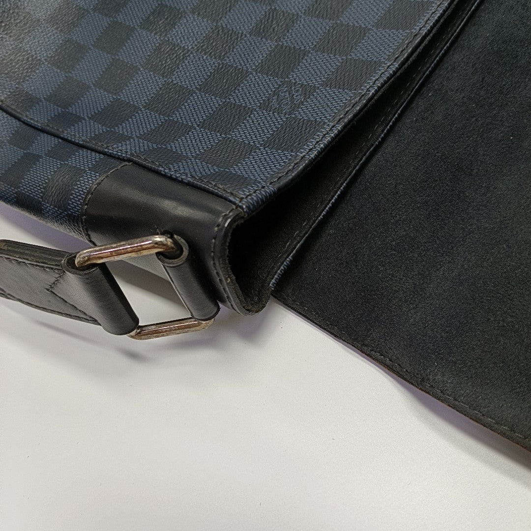 NEWPORT PM Damier Coated Canvas Blue