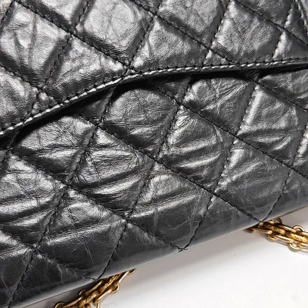 2.55 227 (jumbo) Quilted Calfskin Black