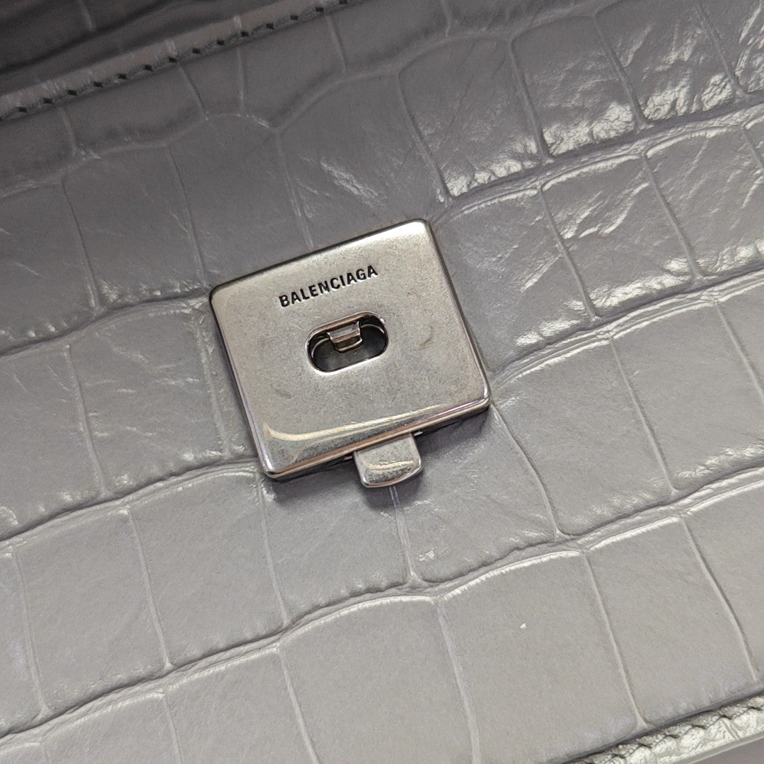 Round Small Calfskin Gray
