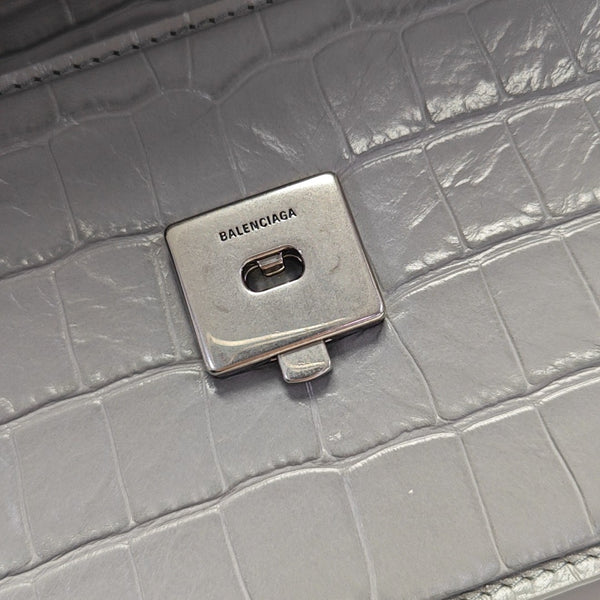 Round Small Calfskin Gray
