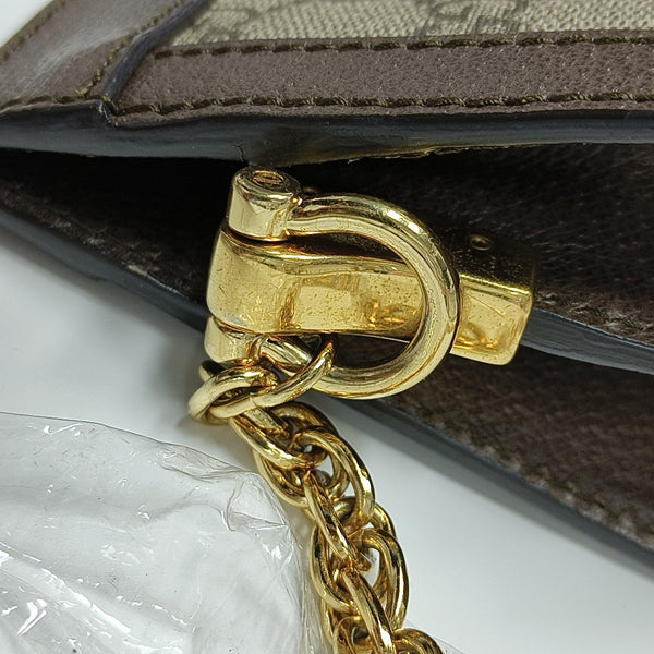 Ophidia Small Monogram Lona Revestida Beige
