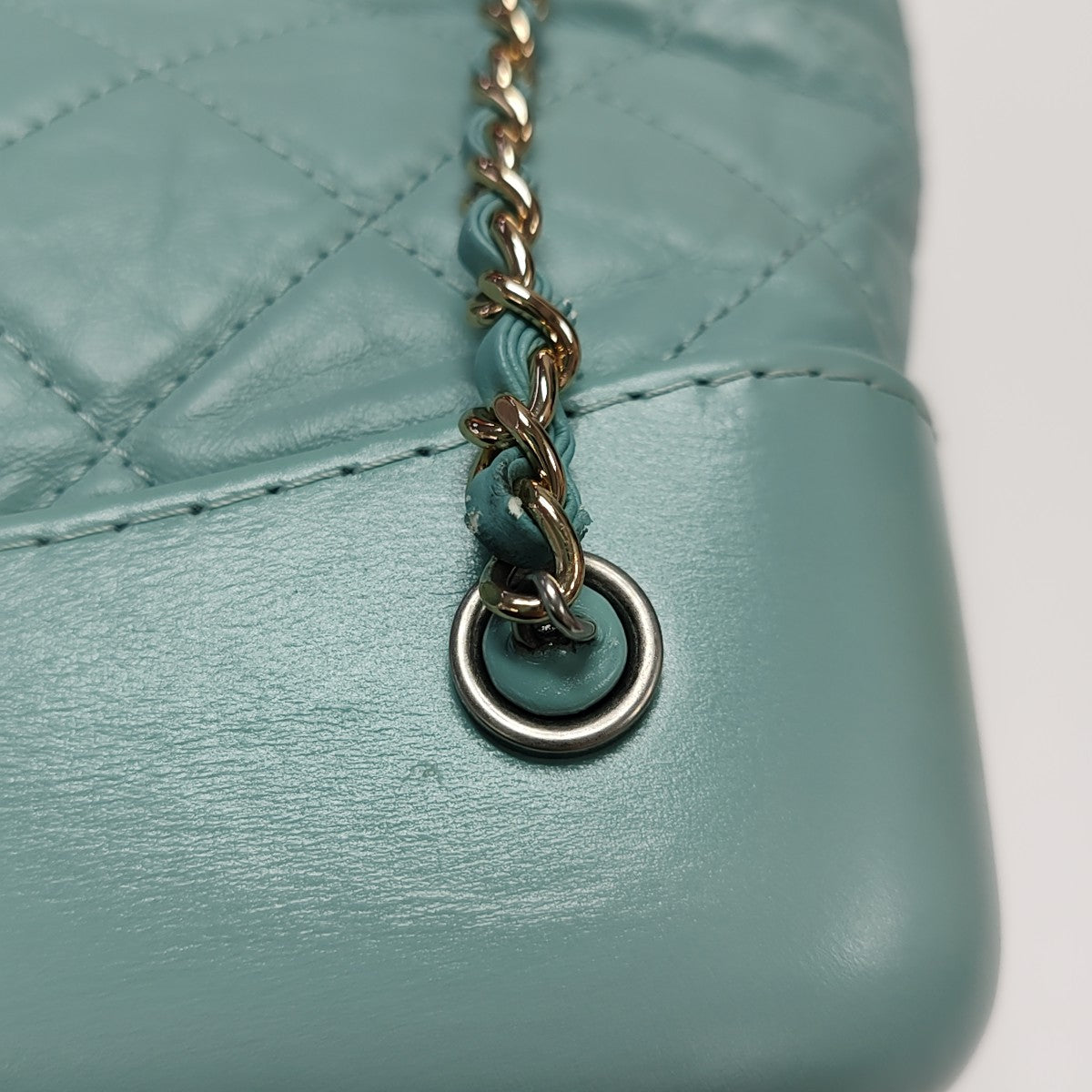 GABRIELLE Small Quilted Calfskin Green