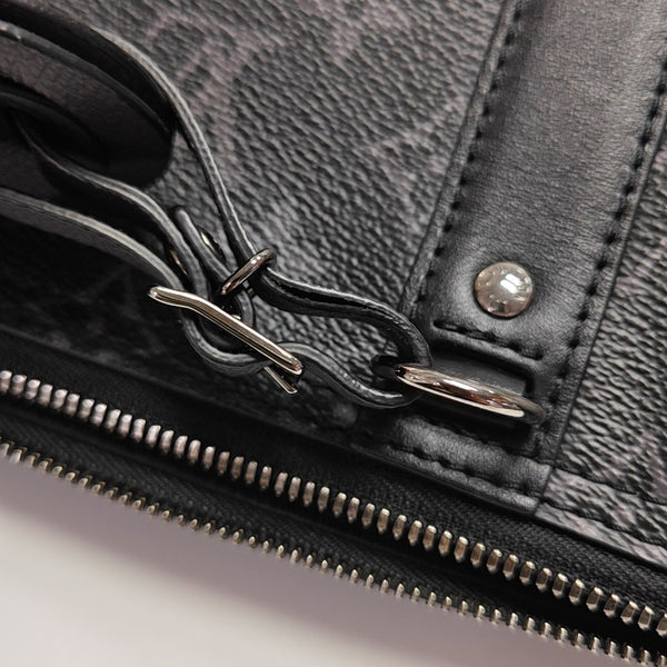 KEEPALL Monogram Coated Canvas Black
