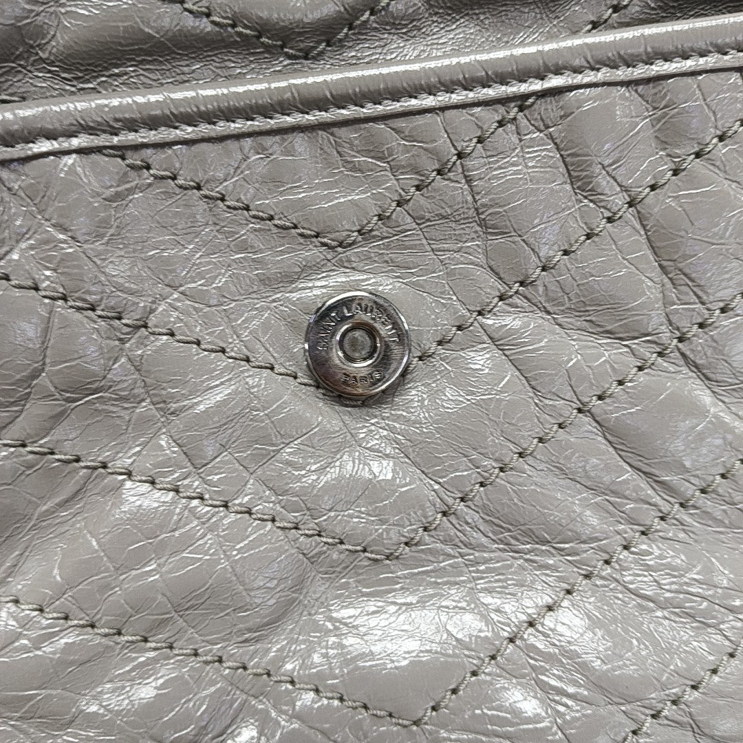 NIKI Medium Chevron Calfskin Brown