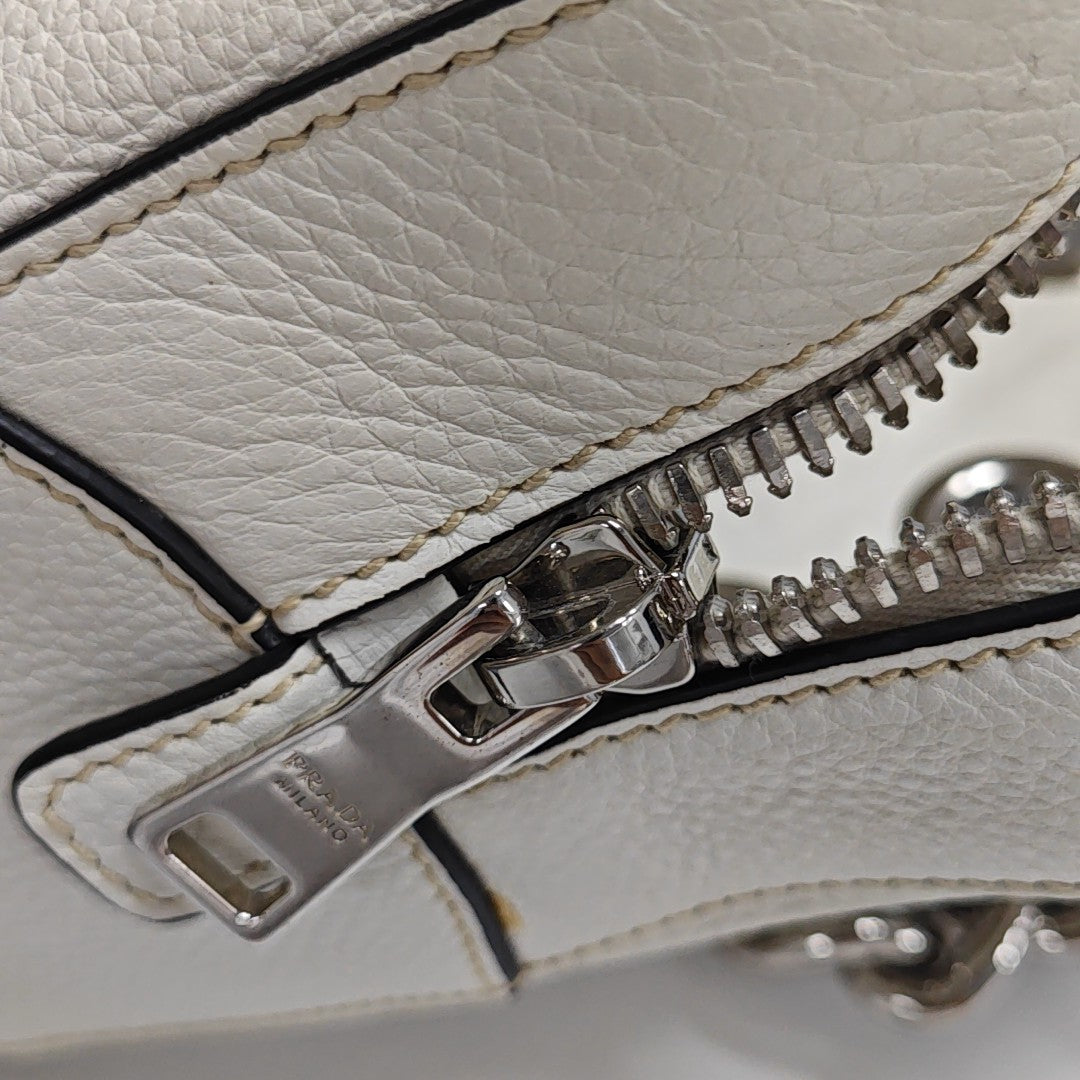 Calfskin Shoulder Bag White