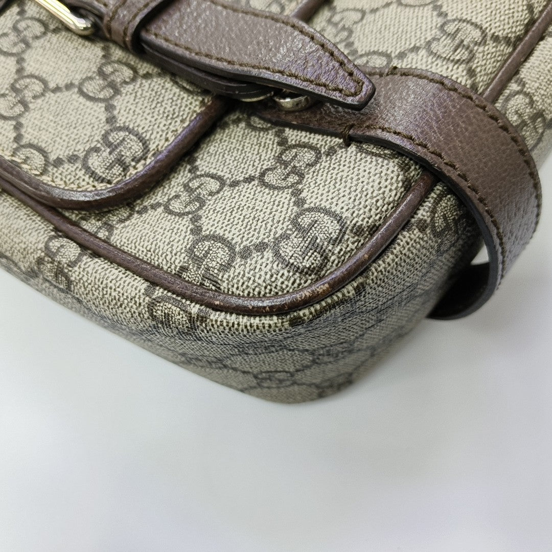 Monogram Coated Canvas Shoulder Bag Brown