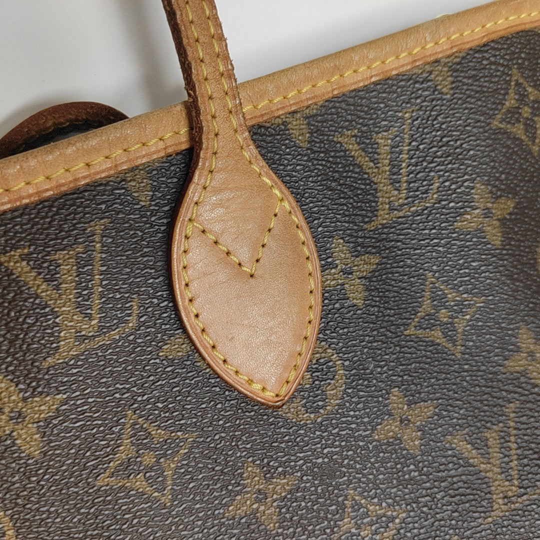 NEVERFULL MM Monogram Coated Canvas Brown