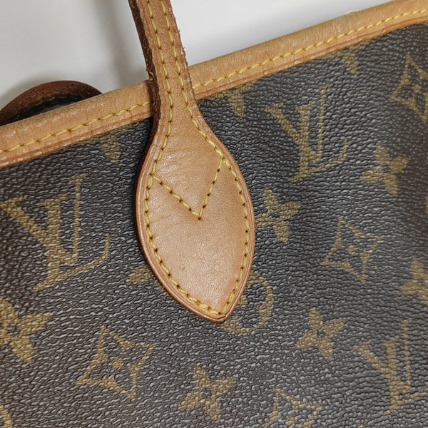 NEVERFULL MM Monogram Coated Canvas Brown