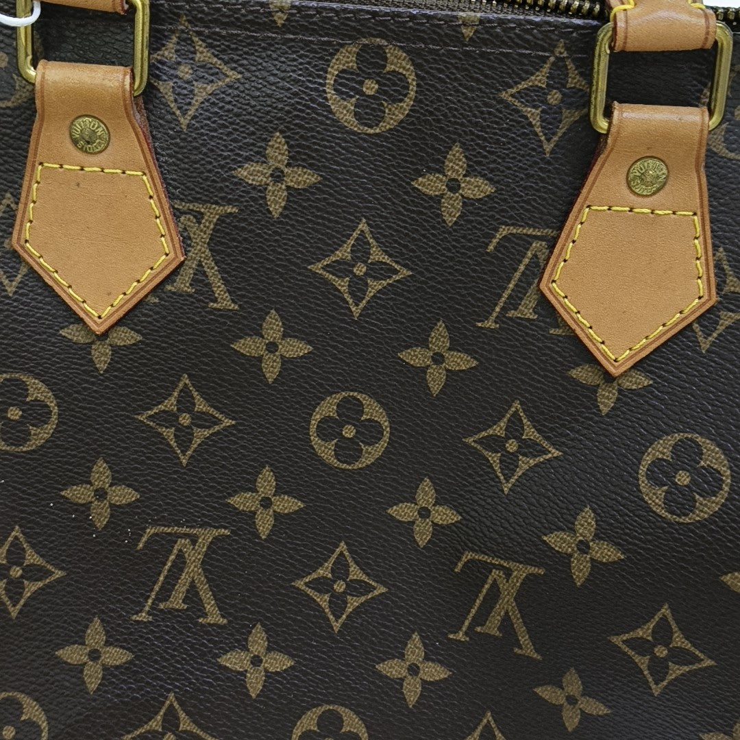 SPEEDY 30 Monogram Coated Canvas Brown