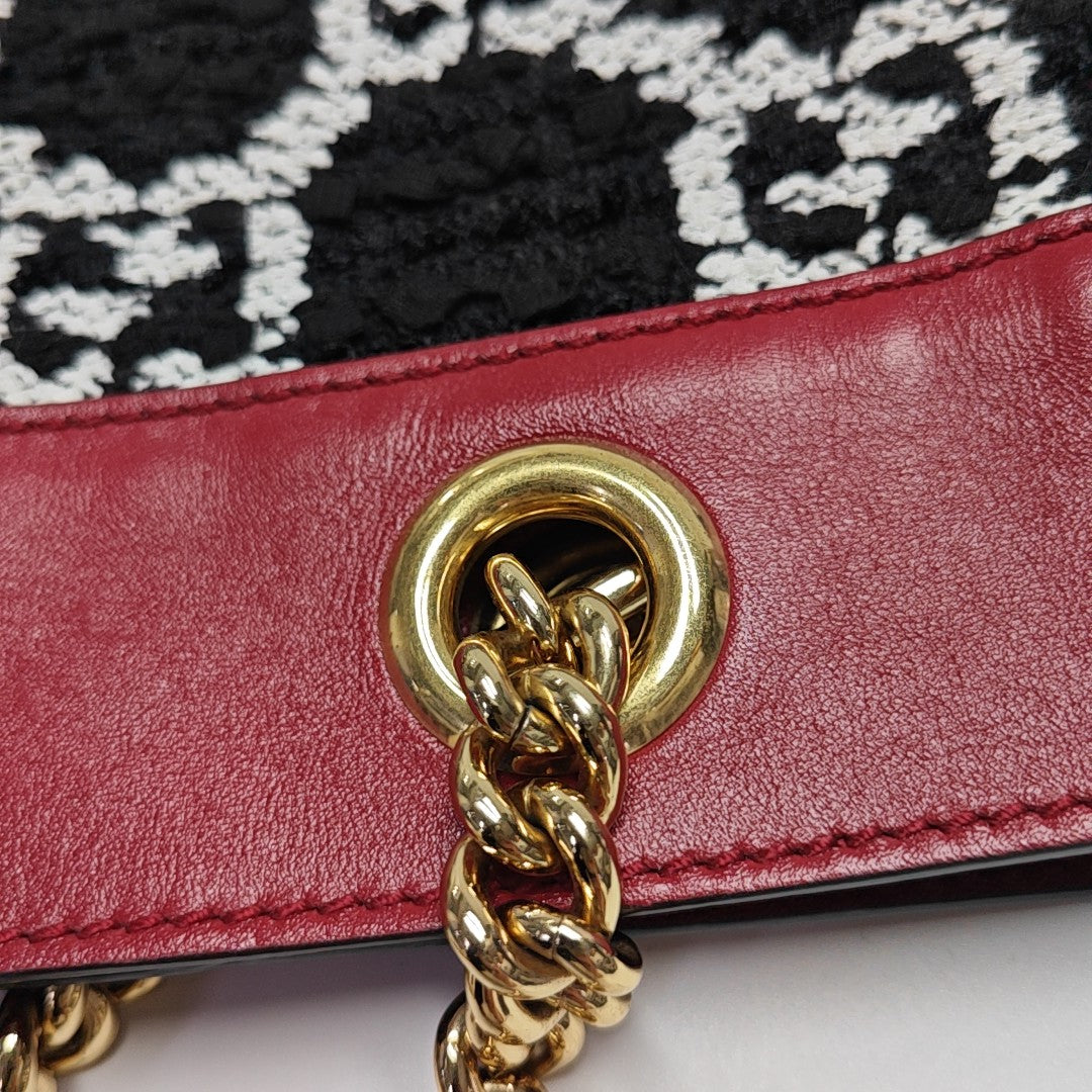 Rajah Large Monogram Wool Black