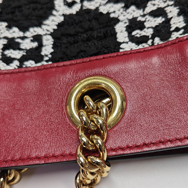 Rajah Large Monogram Wool Black