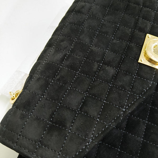 Authenticated pre-owned  C Suede Black - Shoulder Bag at Looply