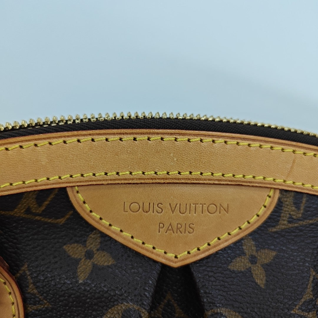 Monogram Coated Canvas Top Handle Bag Brown