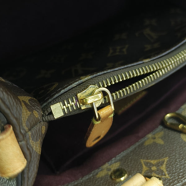 MONTAIGNE BB Monogram Coated Canvas Brown