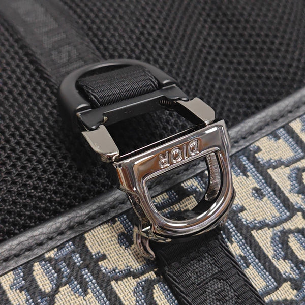 Oblique Canvas Backpack Blue