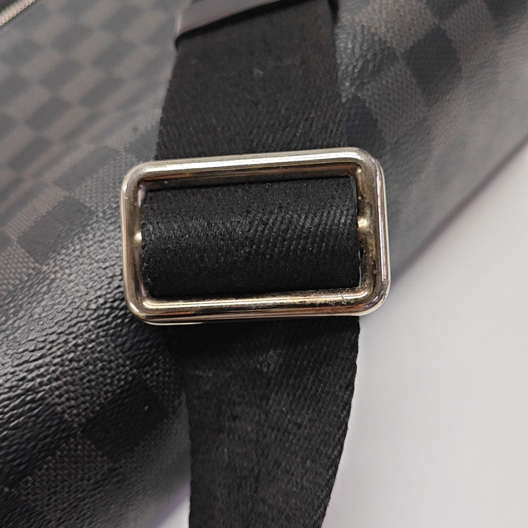 MICK Damier Graphite Coated Canvas Gray