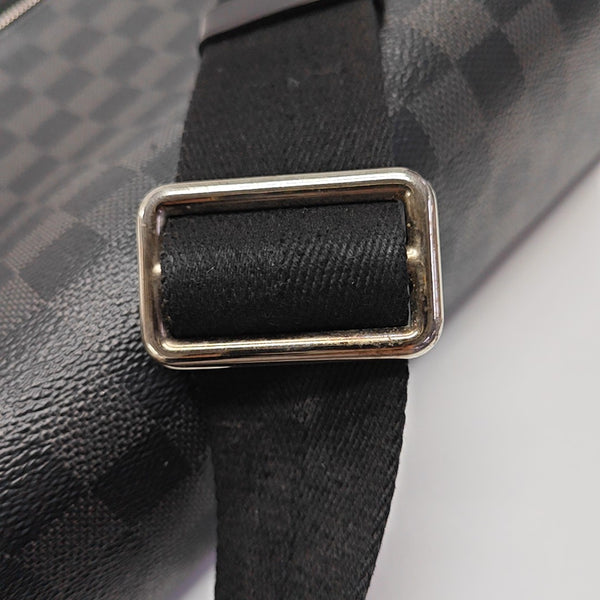 MICK Damier Graphite Coated Canvas Gray