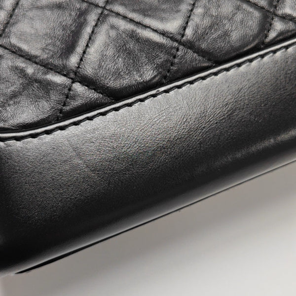 GABRIELLE Small Quilted Calfskin Black