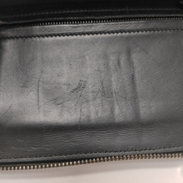 Calfskin Top Handle Bag Black