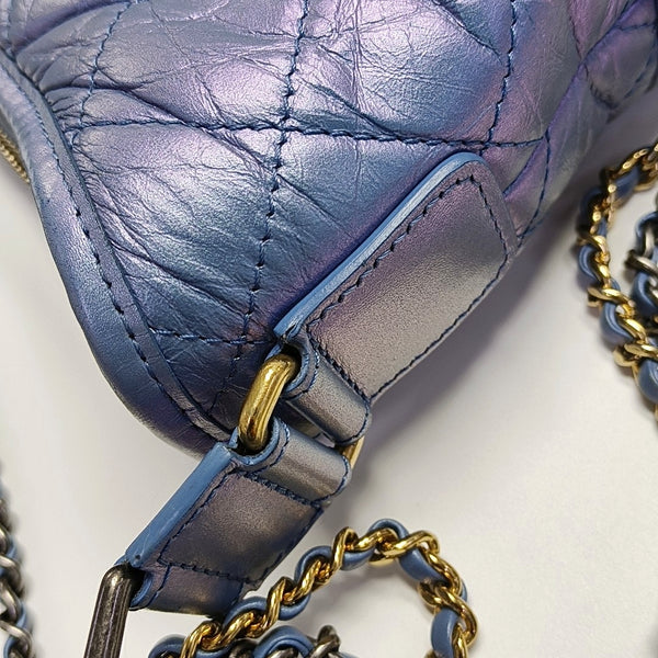 GABRIELLE Small Quilted Calfskin Metallic
