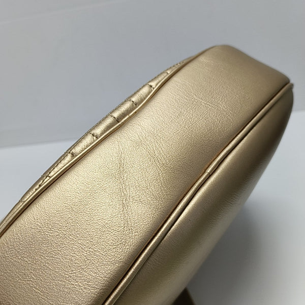 C CHARM Quilted Leather Gold