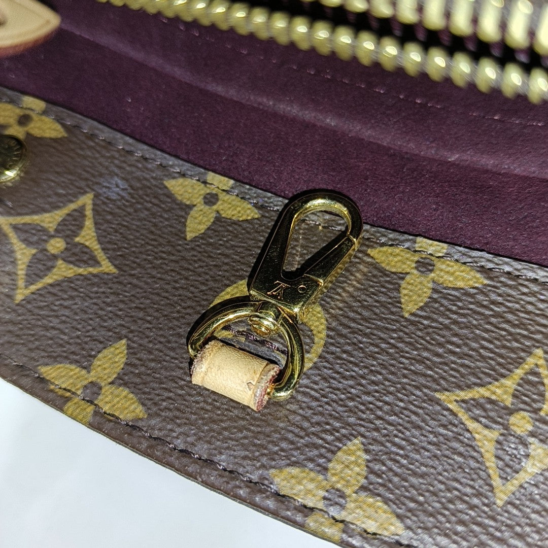 MONTAIGNE BB Monogram Coated Canvas Brown