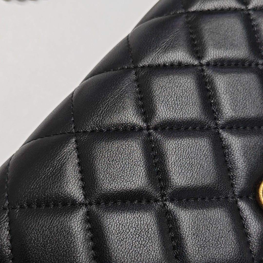 WOC Quilted Lambskin Black