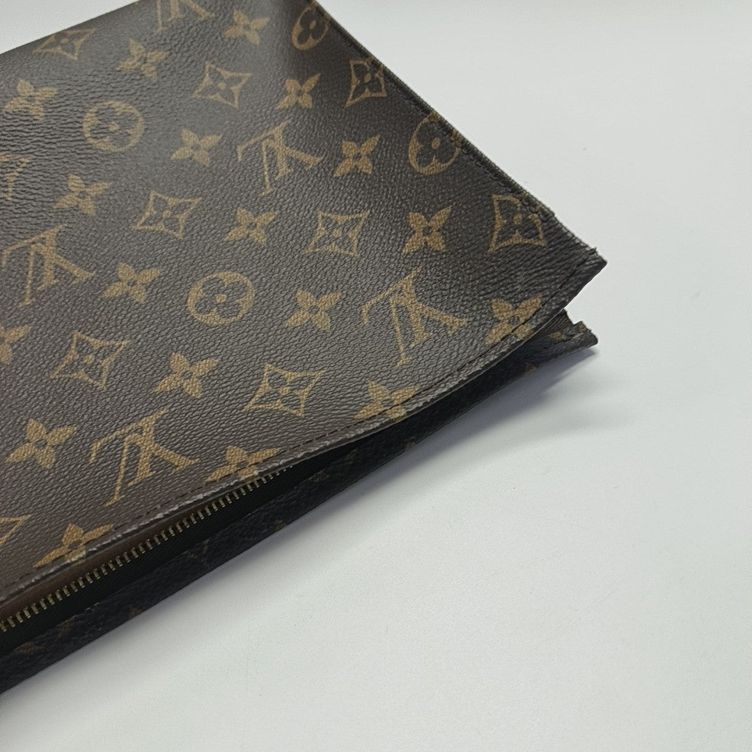 TOILET POCKET 26 Monogram Coated Canvas Brown