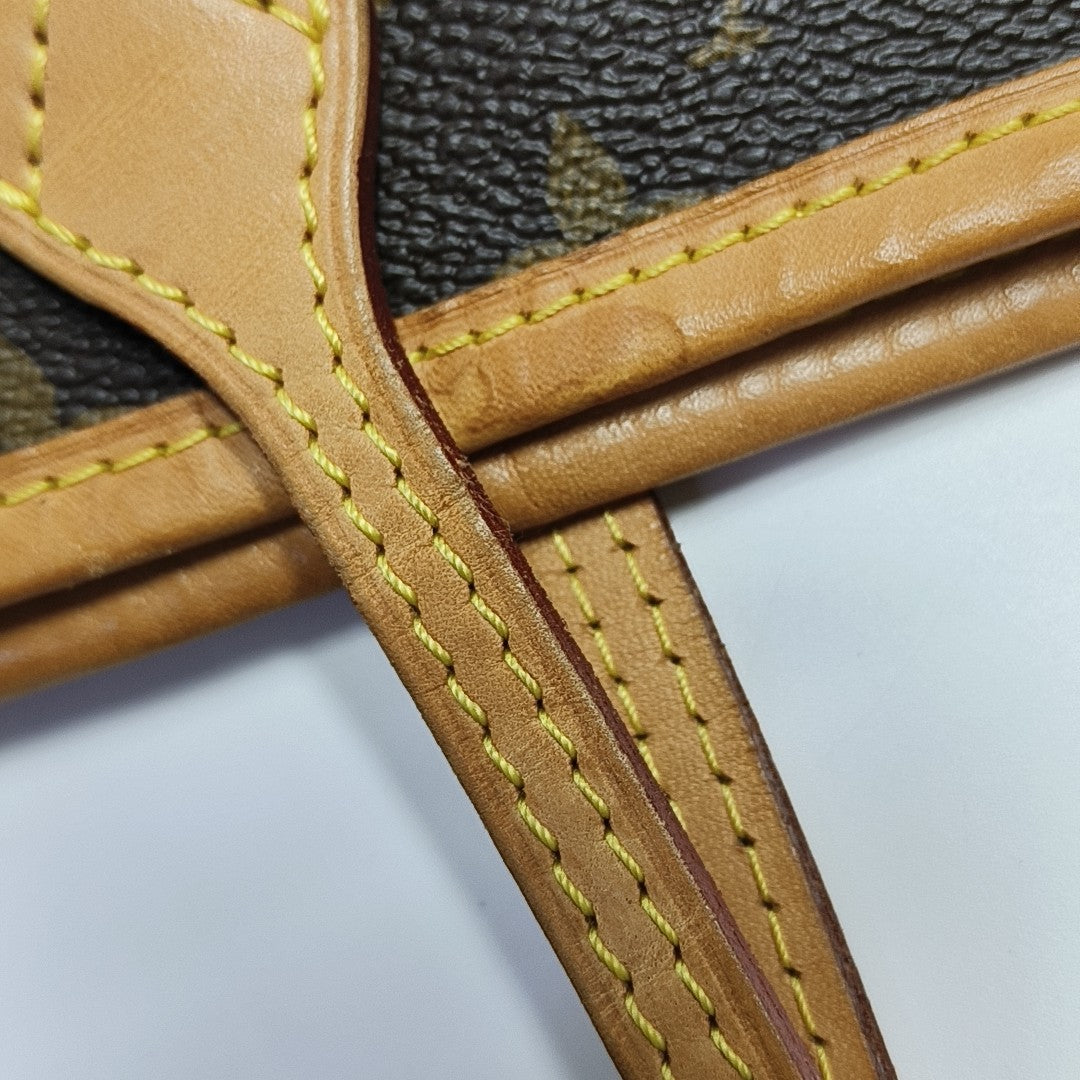 NEVERFULL MM Monogram Coated Canvas Brown