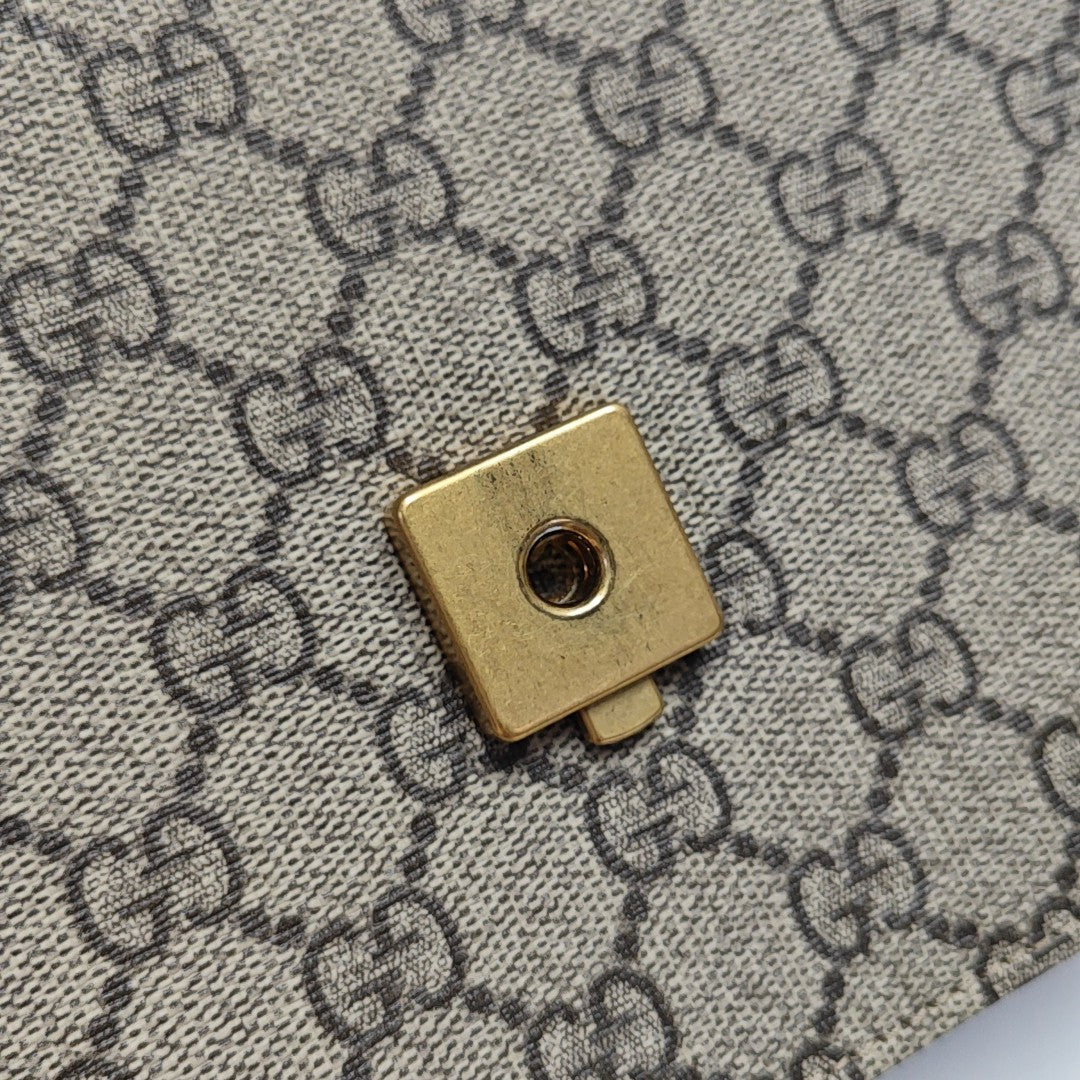Monogram Coated Canvas Shoulder Bag Beige