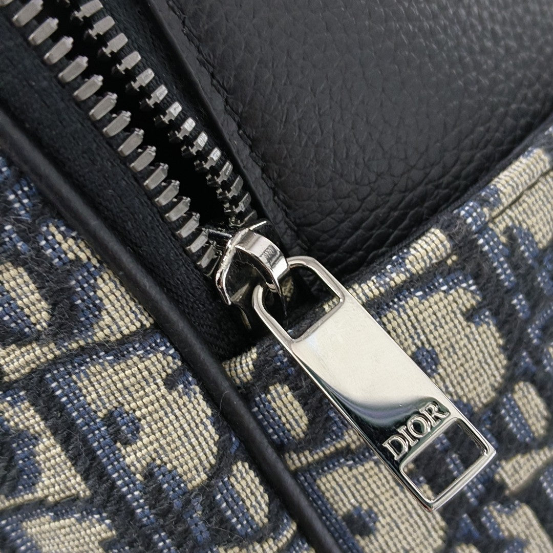 Oblique Canvas Backpack Beige