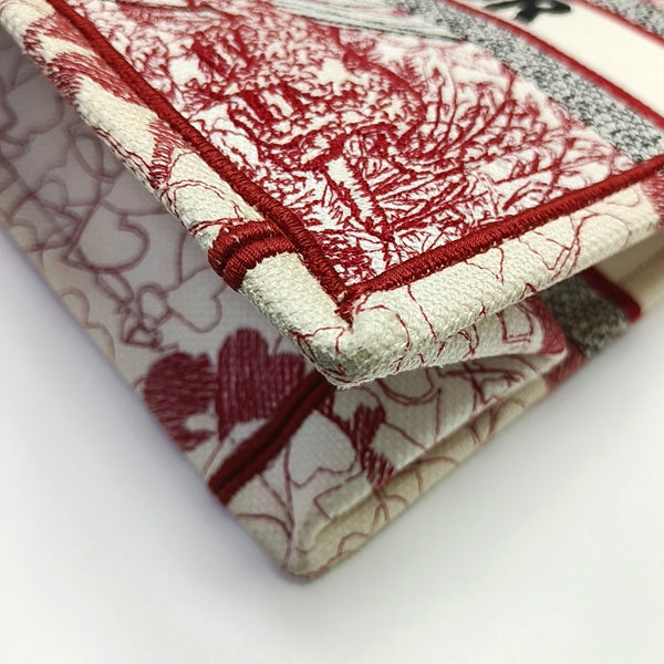 Authenticated pre-owned  Book Tote Medium Fabric Red - Tote Bag at Looply