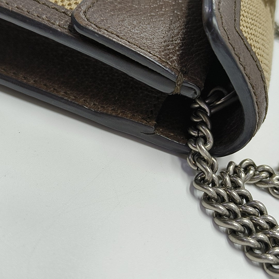 Dionysus Super Mini Monogram Canvas Beige