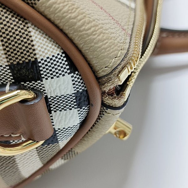 Coated Canvas Crossbody Bag Medium Brown