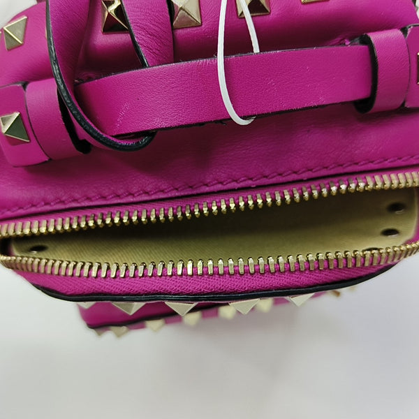 Rockstud Calfskin Red