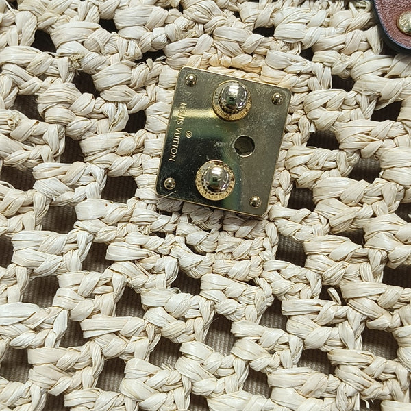 Straw Shoulder Bag MM Beige