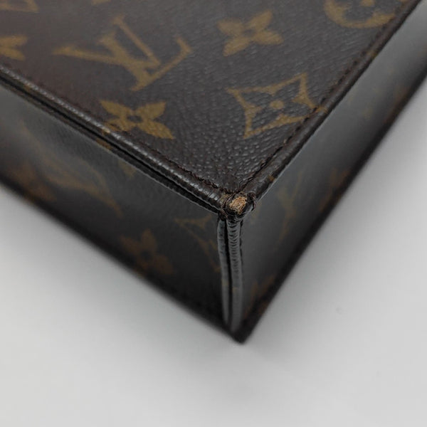 SAC PLAT Mini Monogram Coated Canvas Brown