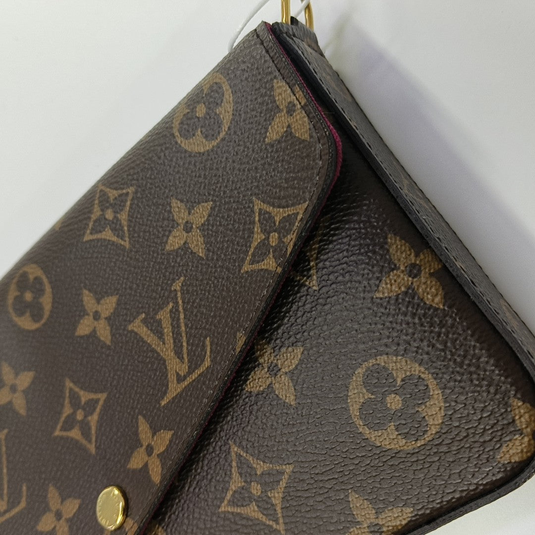 FÉLICIE Monogram Coated Canvas Brown