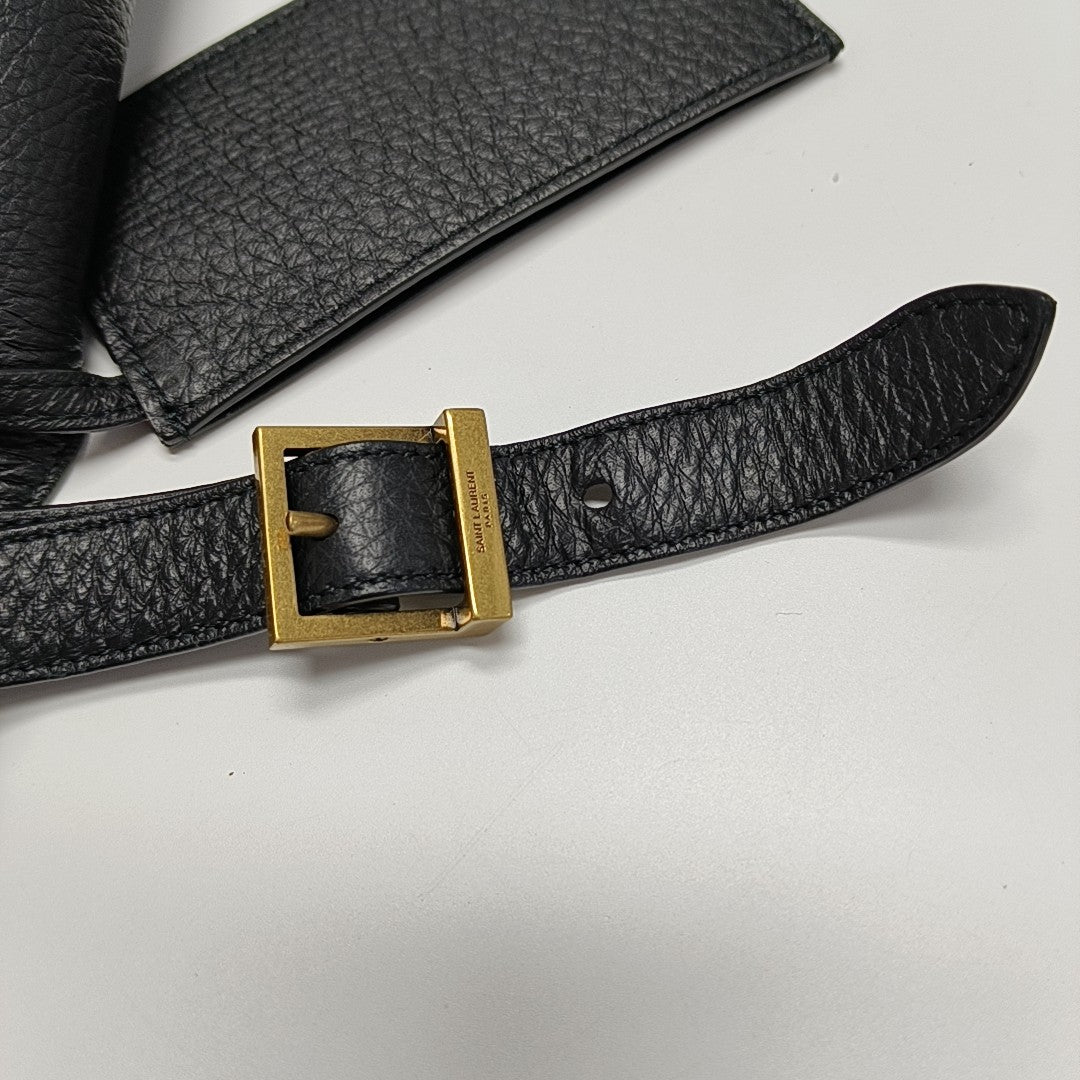 LE 5 À 7 Mini Deer Leather Black