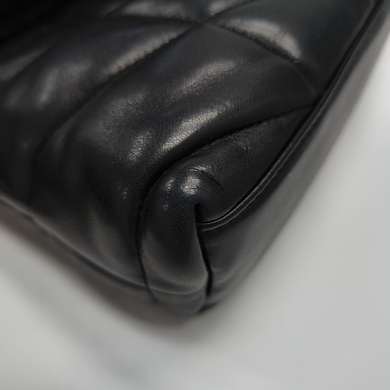 PUFFER Mini Chevron Lambskin Black